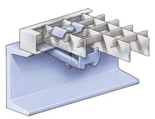 Retaining clip for press grate