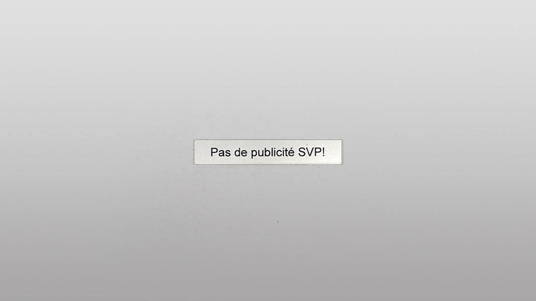 Wechselschild "Bitte keine Werbung!"